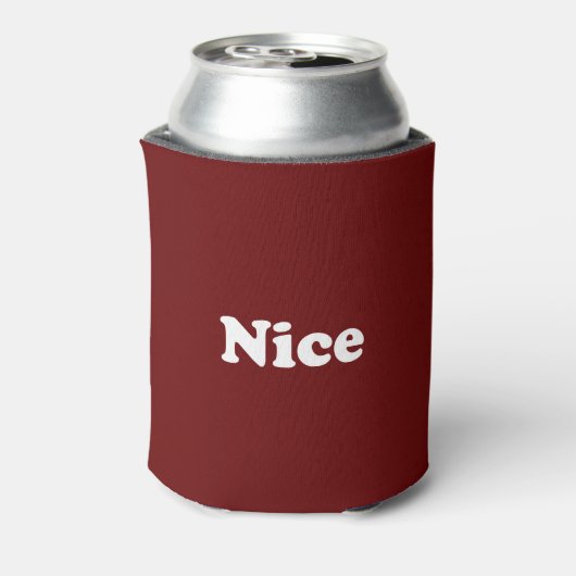 Naughty oder Nice, maroon weiß lustig Can Cooler Dosenkühler (Kanne Rückseite)