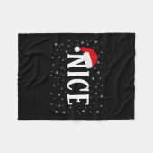 Naughty oder Nice Matching Weihnachtskostüm Fleecedecke (Vorderseite (Horizontal))