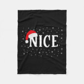 Naughty oder Nice Matching Weihnachtskostüm Fleecedecke (Vorderseite)