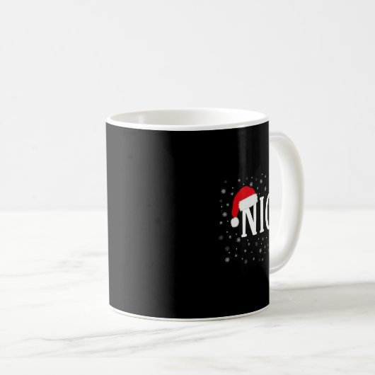 Naughty oder Nice Matching Weihnachtskostüm Kaffeetasse (VorderseiteRechts)