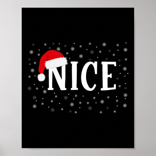 Naughty oder Nice Matching Weihnachtskostüm Poster (Vorne)