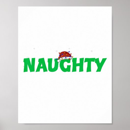 Naughty oder Nice Matching Weihnachtspaare Kostüm Poster (Vorne)