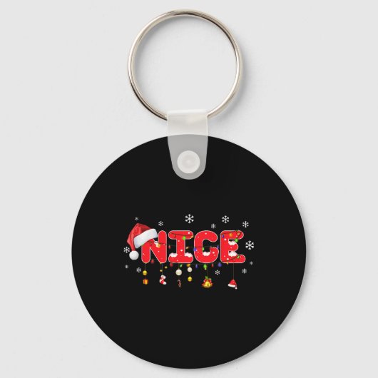 Naughty oder Nice Matching Weihnachtspaare Kostüm Schlüsselanhänger (Vorderseite)