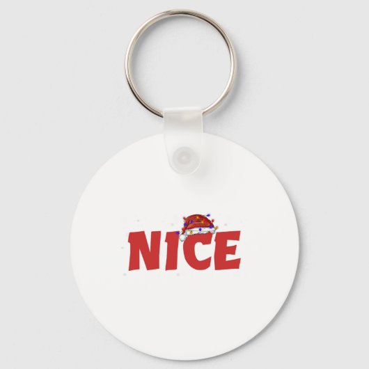 Naughty oder Nice Matching Weihnachtspaare Kostüm Schlüsselanhänger (Vorderseite)