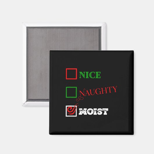 Naughty oder Nice oder feucht hässlich Weihnachtsj Magnet (Vorderseite/Rückseite)
