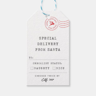 Naughty oder Nice - Offizielle Nordpol-Post - Geschenkanhänger