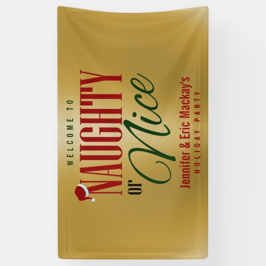 Naughty oder Nice Party Banner (Vertikal)
