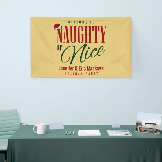 Naughty oder Nice Party Banner (Messeveranstaltung)