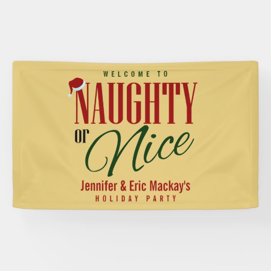 Naughty oder Nice Party Banner (Horizontal)