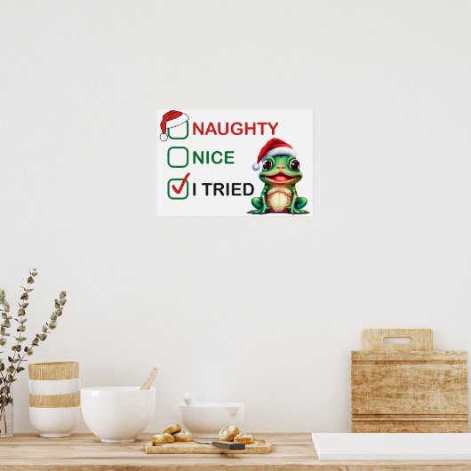Naughty oder Nice Poster (Küche)