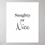 Naughty oder Nice Poster (Vorne)