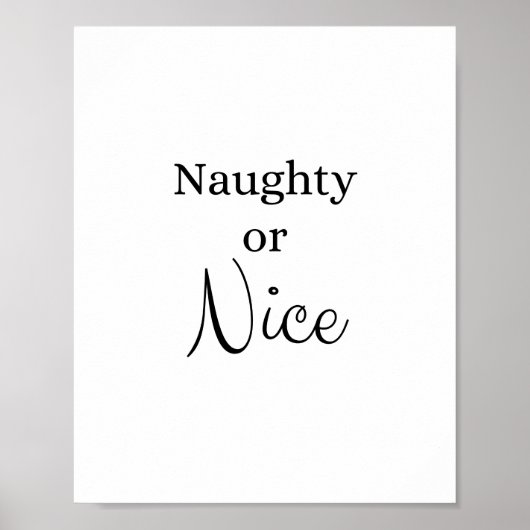 Naughty oder Nice Poster (Vorne)