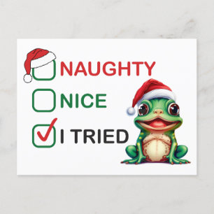 Naughty oder Nice Postkarte