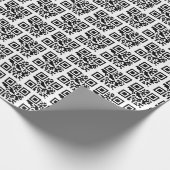 Naughty oder Nice QR Code Geschenkpapier (Ecke)
