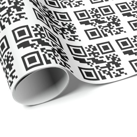 Naughty oder Nice QR Code Geschenkpapier (Rolleneckpunkt)