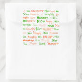 Naughty oder Nice Quadratischer Aufkleber (Tasche)