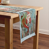 Naughty oder Nice Santa and Krampus Art Table Runn Kurzer Tischläufer (Beispiel)
