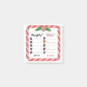 Naughty oder Nice Santa Claus Post-it Klebezettel (Vorderseite)