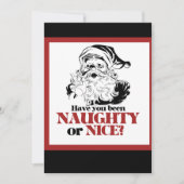 Naughty oder Nice Santa Einladung (Vorderseite)