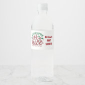 Naughty oder nice Santa's Brief Nordpol Wasserflaschenetikett (Vorderseite)