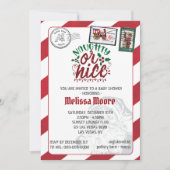 Naughty oder nice santas Letter North Einladung (Vorderseite)