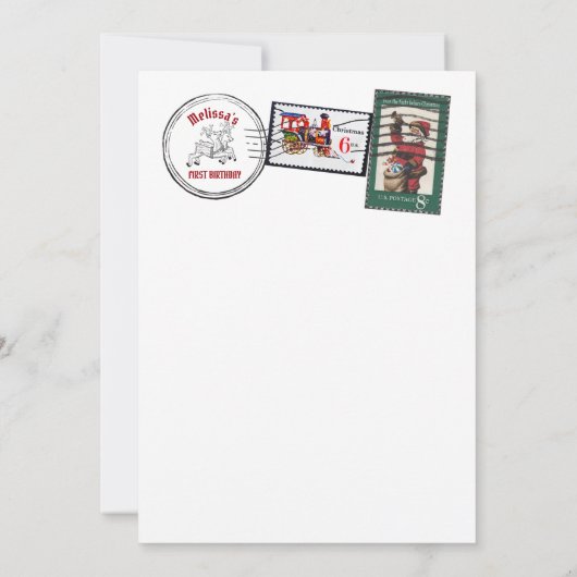 Naughty oder nice santas Letter North Einladung (Rückseite)