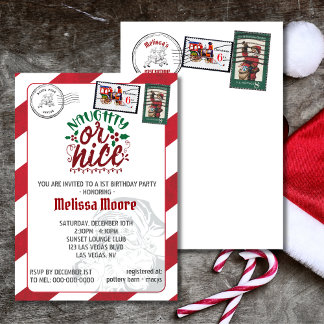 Naughty oder nice santas Letter North Einladung