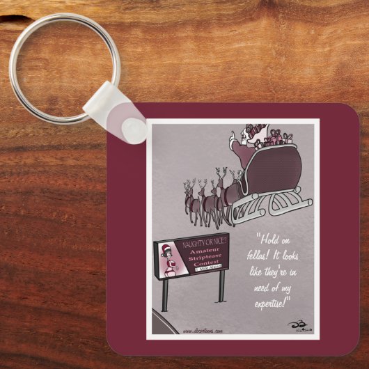 Naughty oder Nice Schlüsselanhänger (Vorderseite)