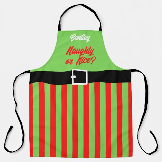 Naughty oder Nice Schürze (Vorderseite)