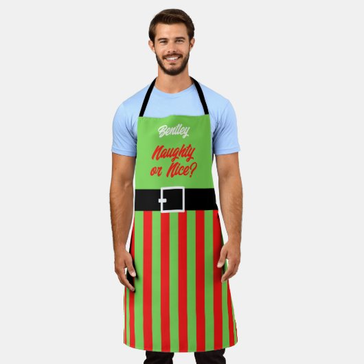 Naughty oder Nice Schürze (Getragen)