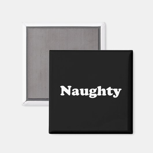 Naughty oder Nice schwarzweiß niedlich Magnet (Vorderseite/Rückseite)