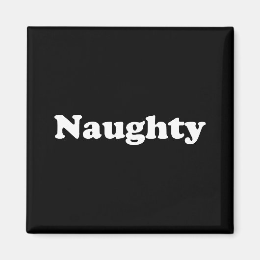 Naughty oder Nice schwarzweiß niedlich Magnet (Vorne)