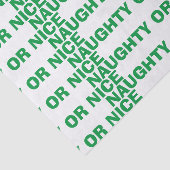 Naughty oder Nice Seidenpapier (Ausschnitt)