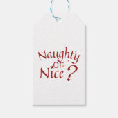 Naughty oder Nice? - Spielerische Holiday Typograf Geschenkanhänger (Vorderseite)