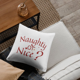 Naughty oder Nice? - Spielerische Holiday Typograf Kissen