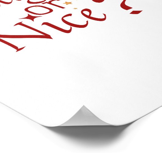 Naughty oder Nice? - Spielerische Holiday Typograf Poster (Ecke)