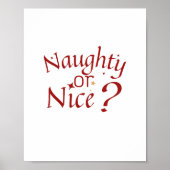 Naughty oder Nice? - Spielerische Holiday Typograf Poster (Vorne)