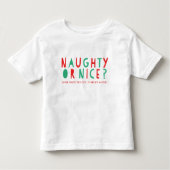 Naughty oder Nice | T - Shirt für Kleinkinder (Vorderseite)