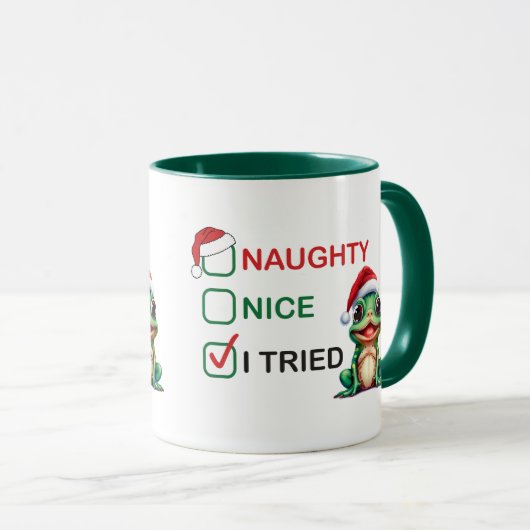 Naughty oder Nice Tasse (VorderseiteRechts)