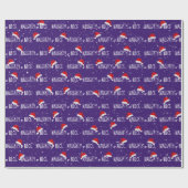 NAUGHTY- oder NICE-Text mit Weihnachtsmannmützen Geschenkpapier (Flach)