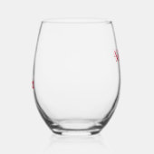 Naughty oder Nice Text Weinglas Ohne Stiel (Rechts)