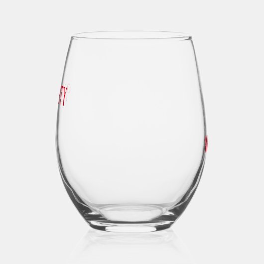 Naughty oder Nice Text Weinglas Ohne Stiel (Links)