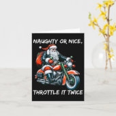 Naughty oder Nice Throttle it zweimal Motorrad Chr Karte (Gelbe Blume)