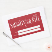 Naughty oder Nice Weihnachtsgeschenke Tags Rechteckiger Aufkleber (Umschlag)