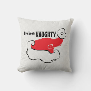 Naughty oder Nice Weihnachtsmannmütze Kissen