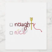 Naughty oder Nice Weinetikett (Einzelnes Label)
