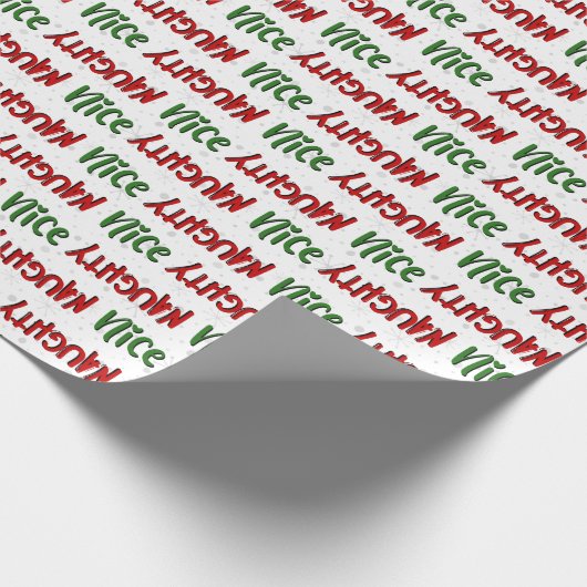 Naughty oder Nice Wrapping Paper Geschenkpapier (Ecke)