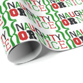 Naughty oder Nice Wrapping Paper Geschenkpapier (Rolleneckpunkt)