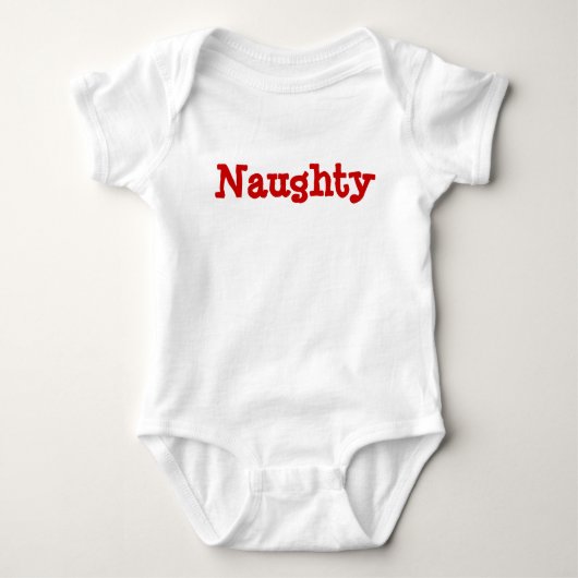 Naughty oder Nice Zitat Funny Niedlich Baby Christ Strampler (Vorderseite)