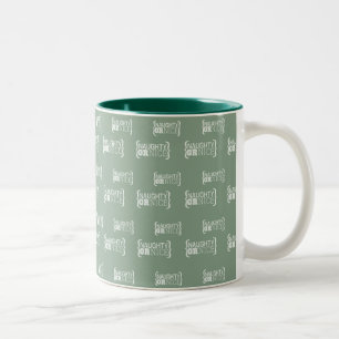 Naughty oder Nice Zweifarbige Tasse